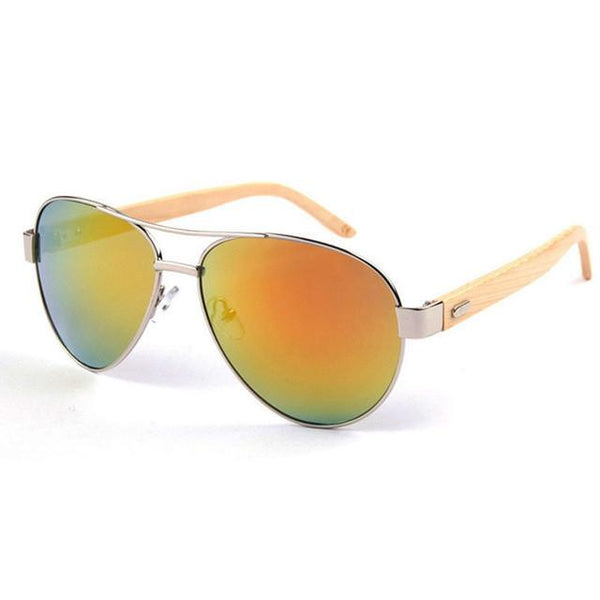 Bamboo Aviator Sunglasses