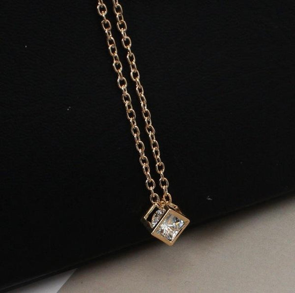 Cube Stone Necklace