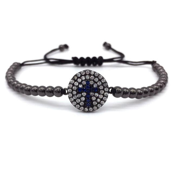 Cubic Zirconia Paved Cross Bracelet