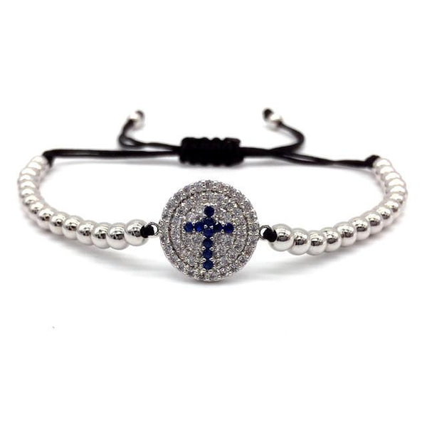 Cubic Zirconia Paved Cross Bracelet