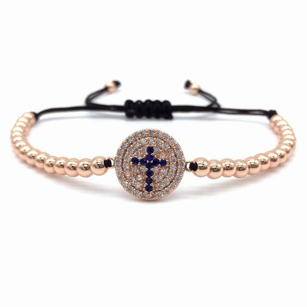 Cubic Zirconia Paved Cross Bracelet