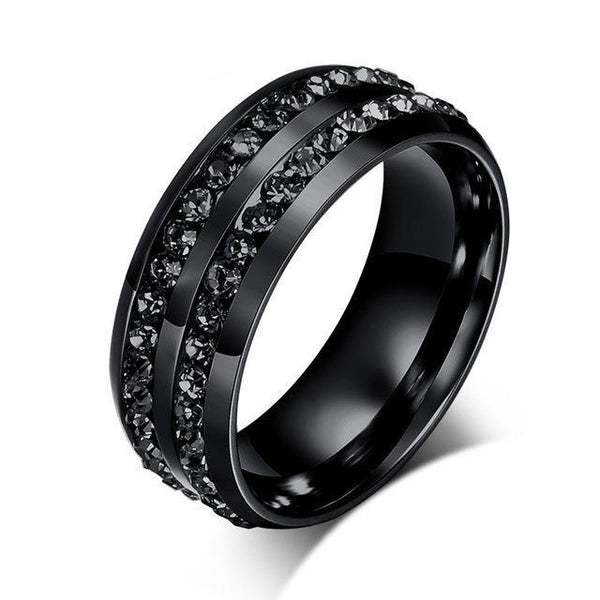 Double Cubic Zirconia Centered Ring