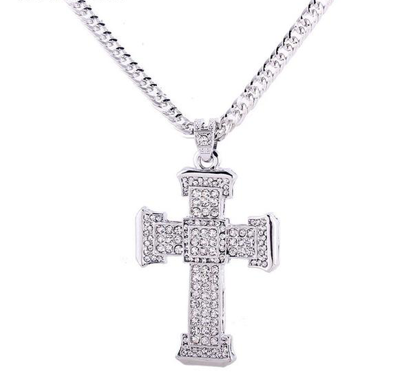 Gem Paved Cross Necklace