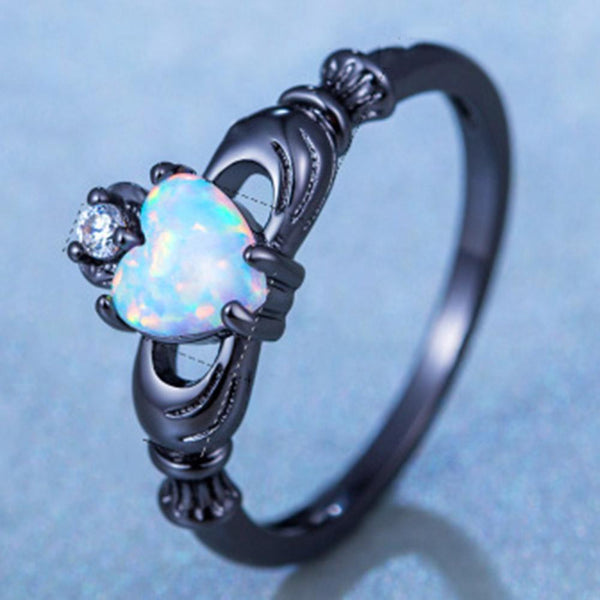 Opal Heart Ring