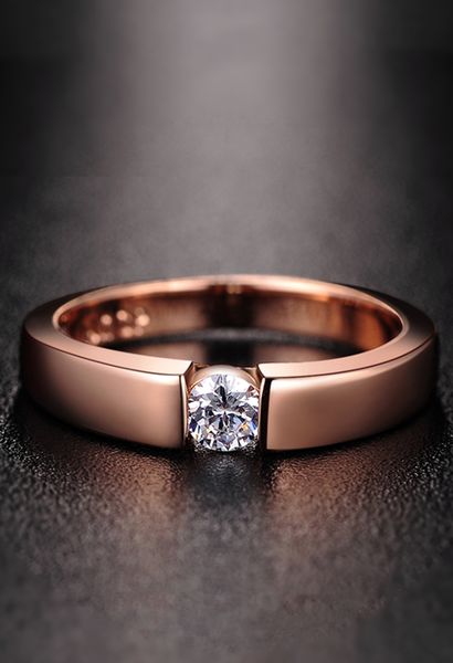 Solitaire Crystal Ring